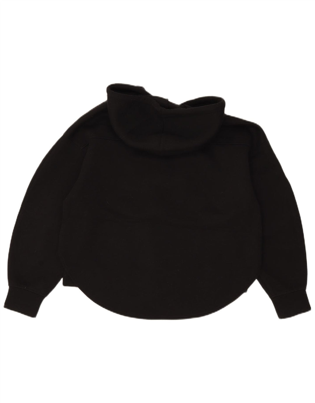 Zara Damen-Pullover mit übergroßem Reißverschluss und Kapuze, Gr. 10, Größe S, Schwarz, Polyester
