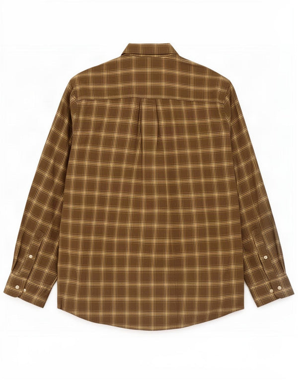 Timberland Herren Flanellhemd XL Khaki Check Baumwolle