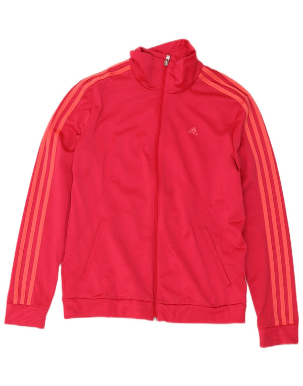 Adidas Damen Trainingsanzug Top Jacke UK 12/14 Mittelrosa Polyester Sport