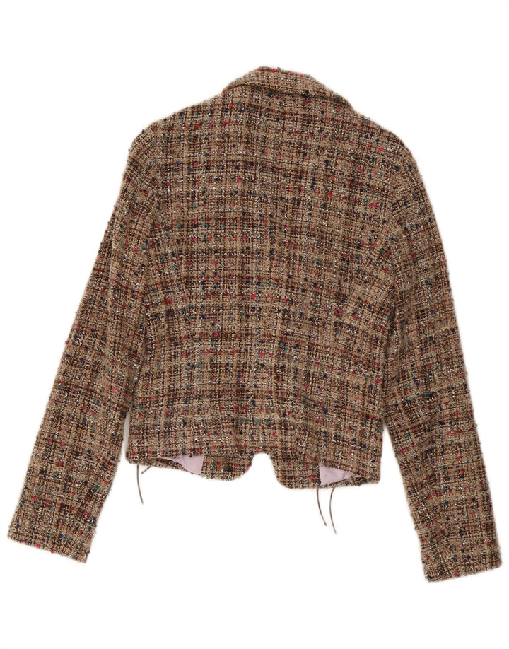 Max & Co. Damen Blazer Jacke UK 10 Small Beige gesprenkelte Wolle
