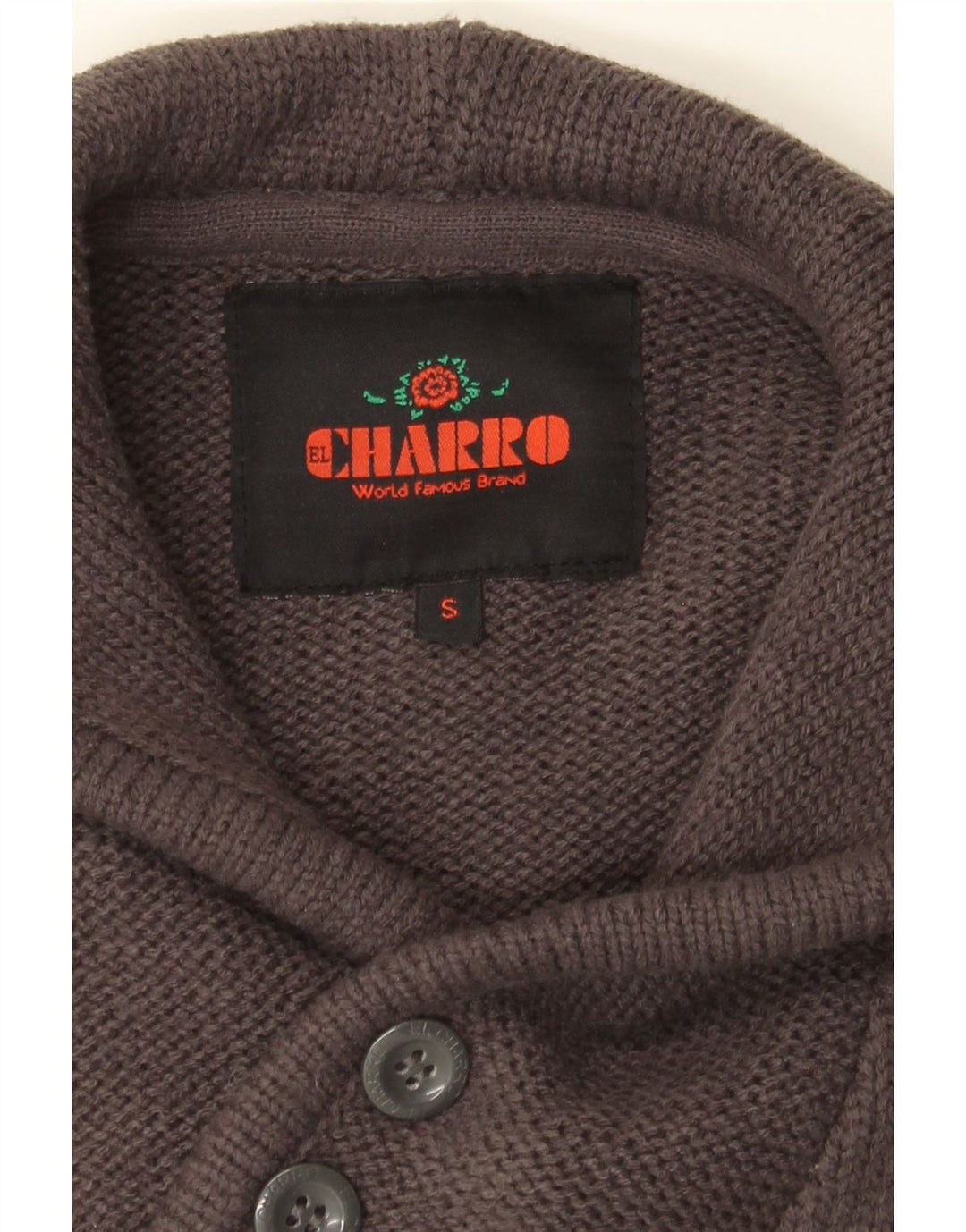 CHARRO Mens Hooded Jumper Sweater Small Grey Acrylic Vintage Charro and Second-Hand Charro from Messina Hembry 