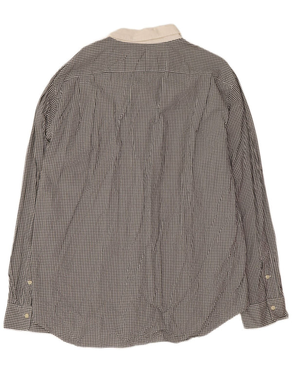 Polo Ralph Lauren Herren-Hemd mit normaler Passform, 2XL, schwarzes Gingham-Baumwoll-Klassiker
