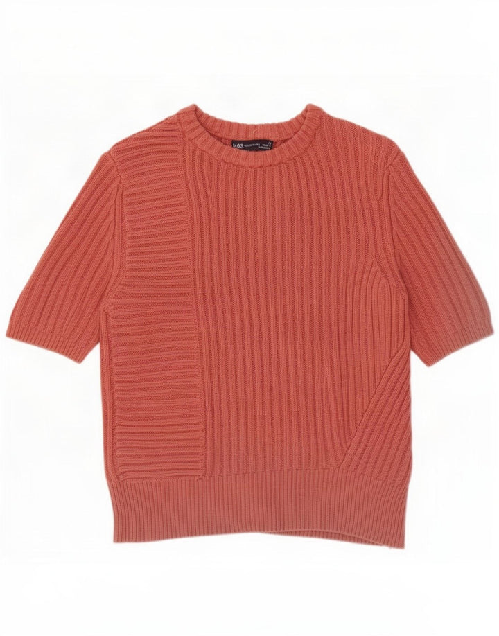Marks & Spencer Damen-Pullover mit U-Boot-Ausschnitt, Gr. 12, Mittelrosa