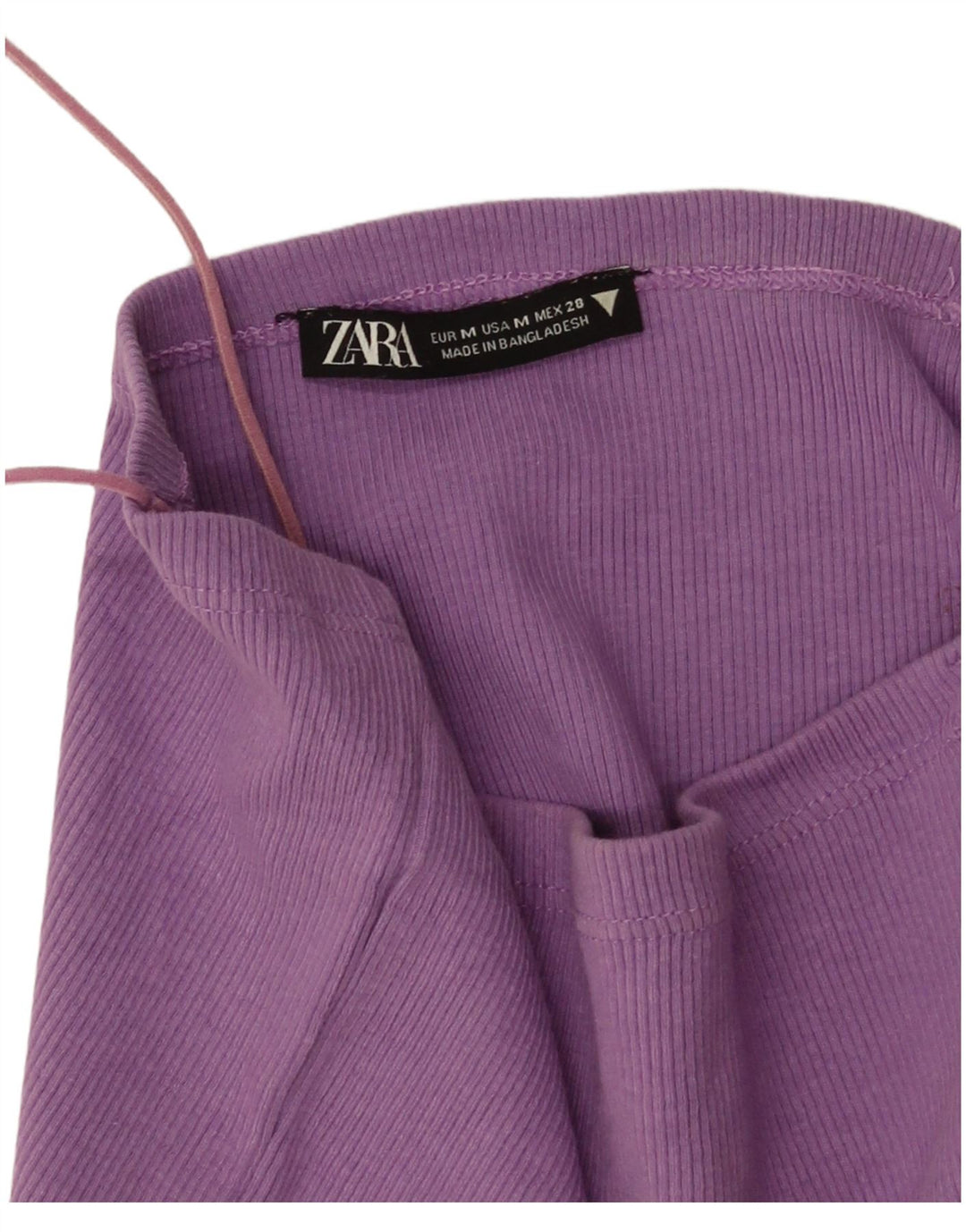 Zara Damen Crop Cami Top UK 12 Medium Lila