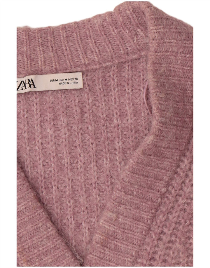 Zara Damen-Strickjacke in Übergröße, Gr. 14, Mittelrosa, Polyester