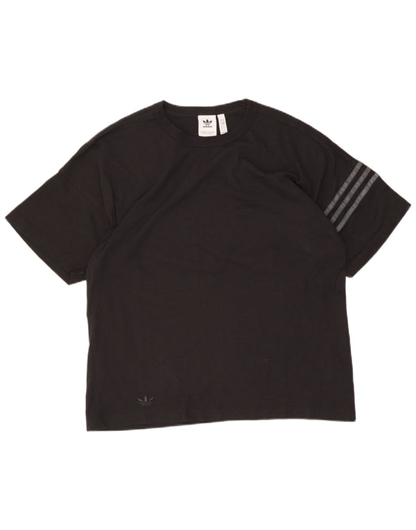 Adidas Herren T-Shirt Top Medium Schwarz Baumwolle