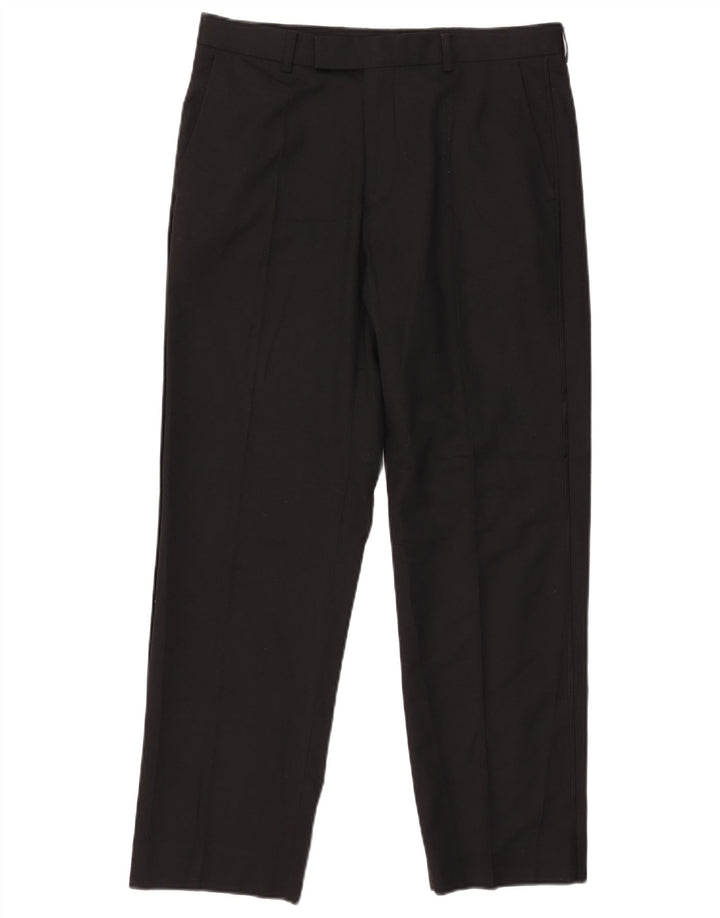 Marks & Spencer Herren Autograph Gerade Anzughose W32 L29 Schwarz