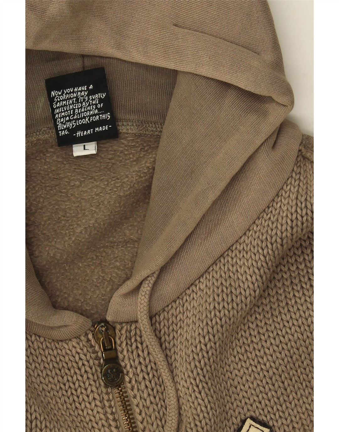 Herren-Kapuzenpullover mit grafischem Reißverschluss, Größe L