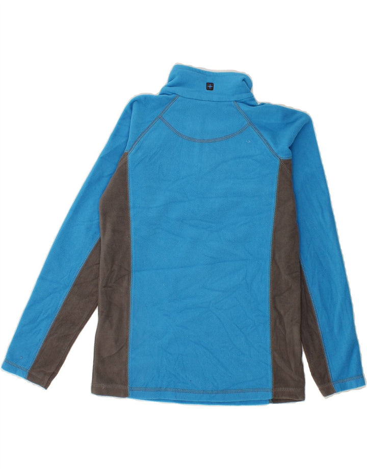 MOUNTAIN WAREHOUSE Boys Zip Neck Fleece Jumper 11-12 Years Blue Vintage Mountain Warehouse and Second-Hand Mountain Warehouse from Messina Hembry 