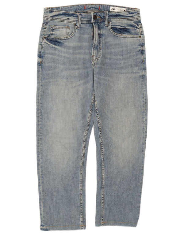 Kurze Jeans für Damen von Zara, EU 36, XS, W26, L24, Blau