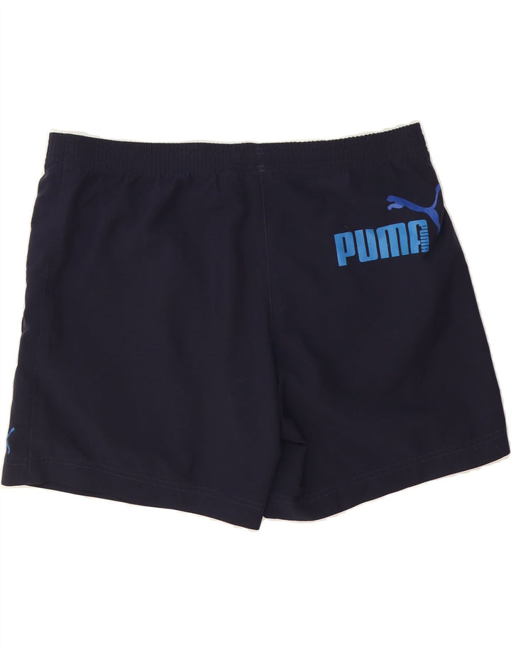 PUMA Mens Sport Shorts Large  Navy Blue Polyester Vintage Puma and Second-Hand Puma from Messina Hembry 