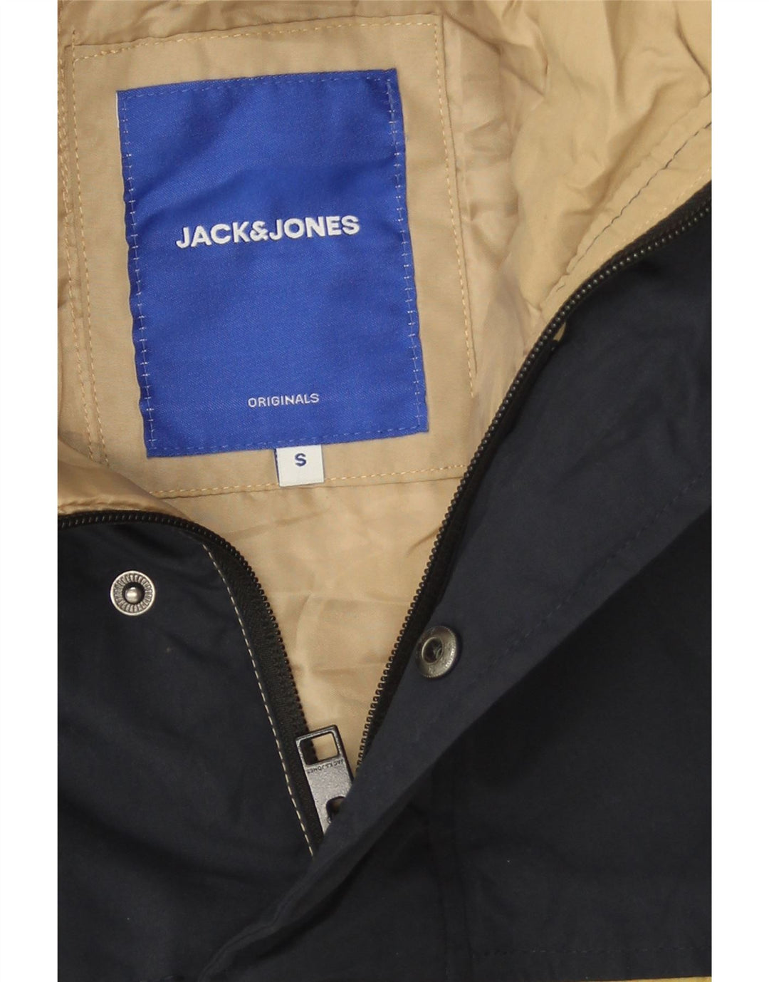 Jack & Jones Herren-Windbreaker mit Grafik, UK 36, Größe S, Beige, Farbblock