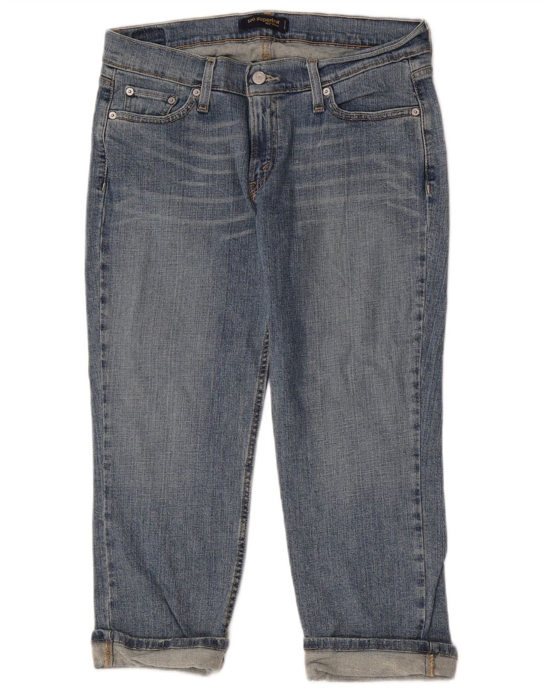 Levi's Damen 524 Super Low Capri Jeans W32 L23 Blau