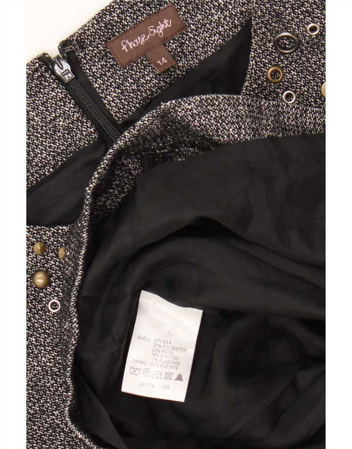 Phase Eight Damen Etuikleid UK 14 Mittelgraue Seide