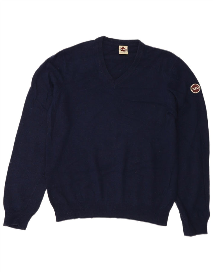 Colmar Damen-Pullover mit V-Ausschnitt, UK 14, mittelmarineblaue Wolle