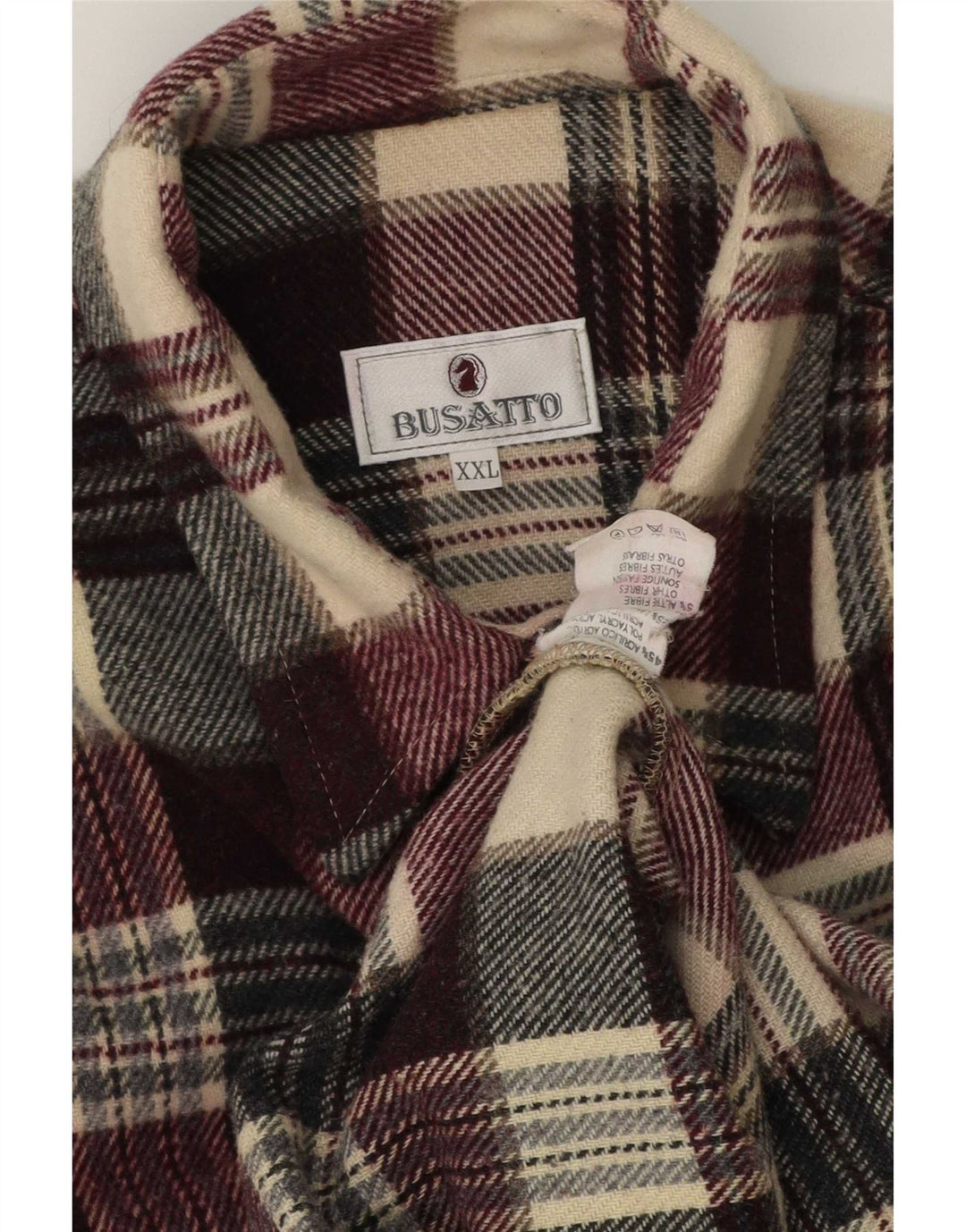 Vintage Herren Flanellhemd 2XL Mehrfarbig kariert Acryl