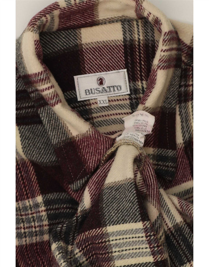 Vintage Herren Flanellhemd 2XL Mehrfarbig kariert Acryl