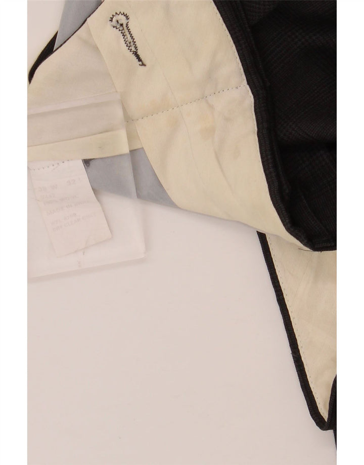 NAUTICA Herren-Anzughose mit Pegged-Anzug, W38, L32, grau karierte Wolle