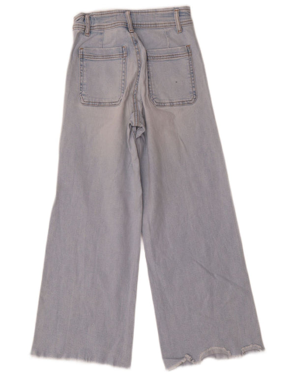 Zara Mädchen-Jeans mit weitem Bein, 9–10 Jahre, W22, L25, Blau