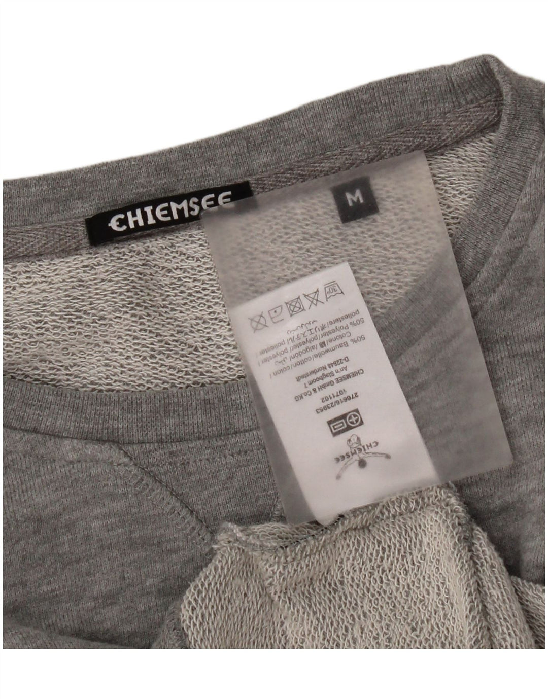Chiemsee Damen Grafik-Sweatshirt-Pullover UK 14 Mittelgrau meliert