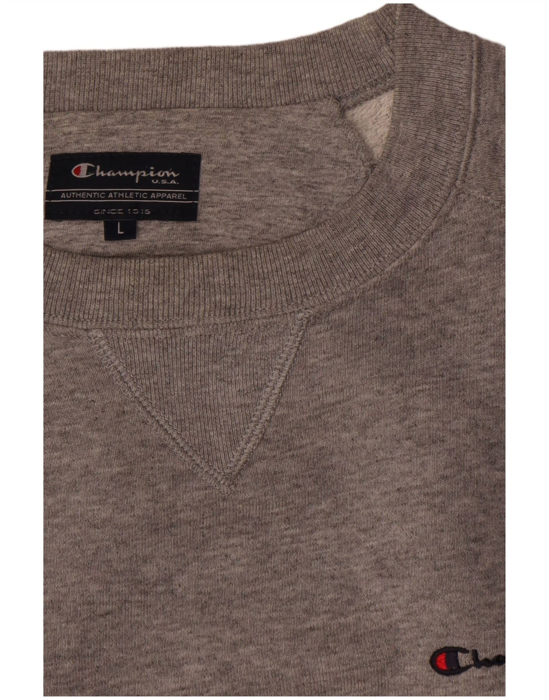Champion Herren-Sweatshirt-Pullover, große graue Baumwolle