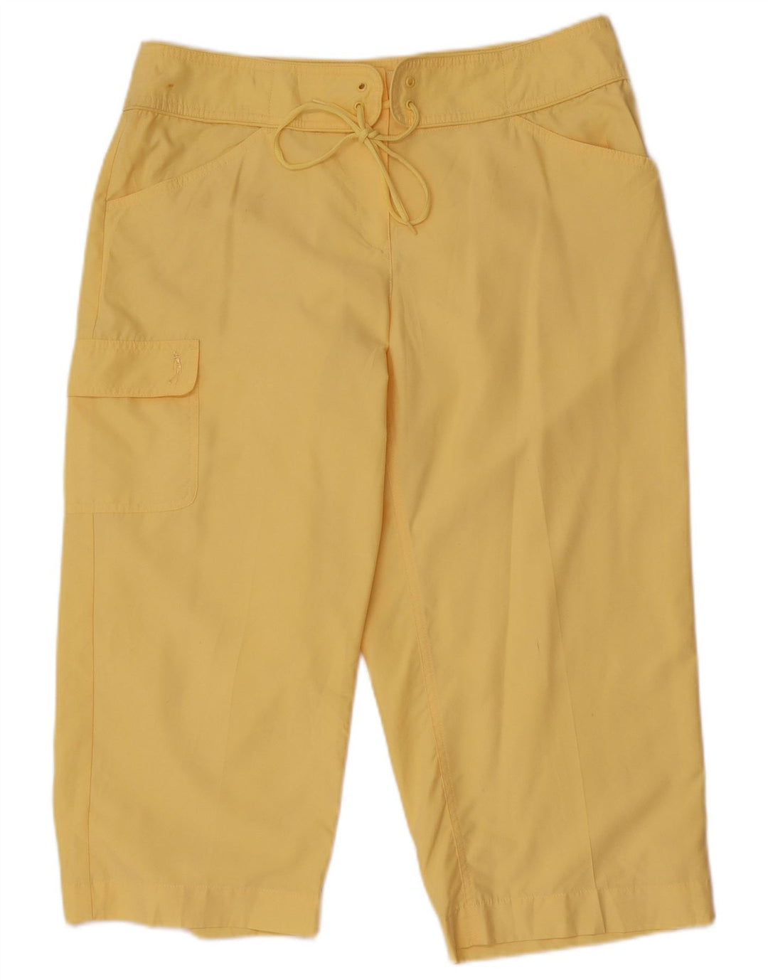 Izod Capri-Cargohose für Damen, US 12, Größe L, W34, L22, Gelb, Polyester