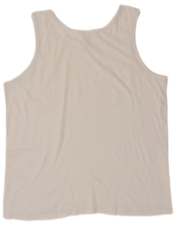 Kappa Damen Weste Top UK 18 XL Weiße Baumwolle