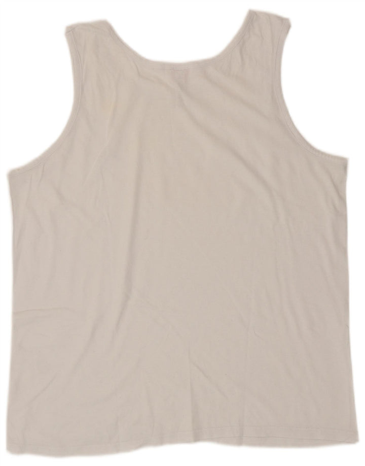 Kappa Damen Weste Top UK 18 XL Weiße Baumwolle