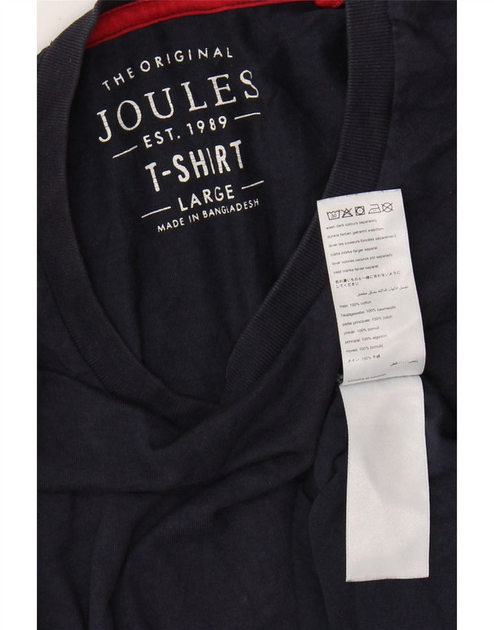 JOULES Herren T-Shirt Top Large Marineblau Baumwolle