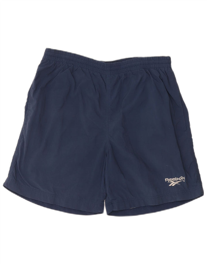 Reebok Herren-Sportshorts, groß, marineblaues Nylon