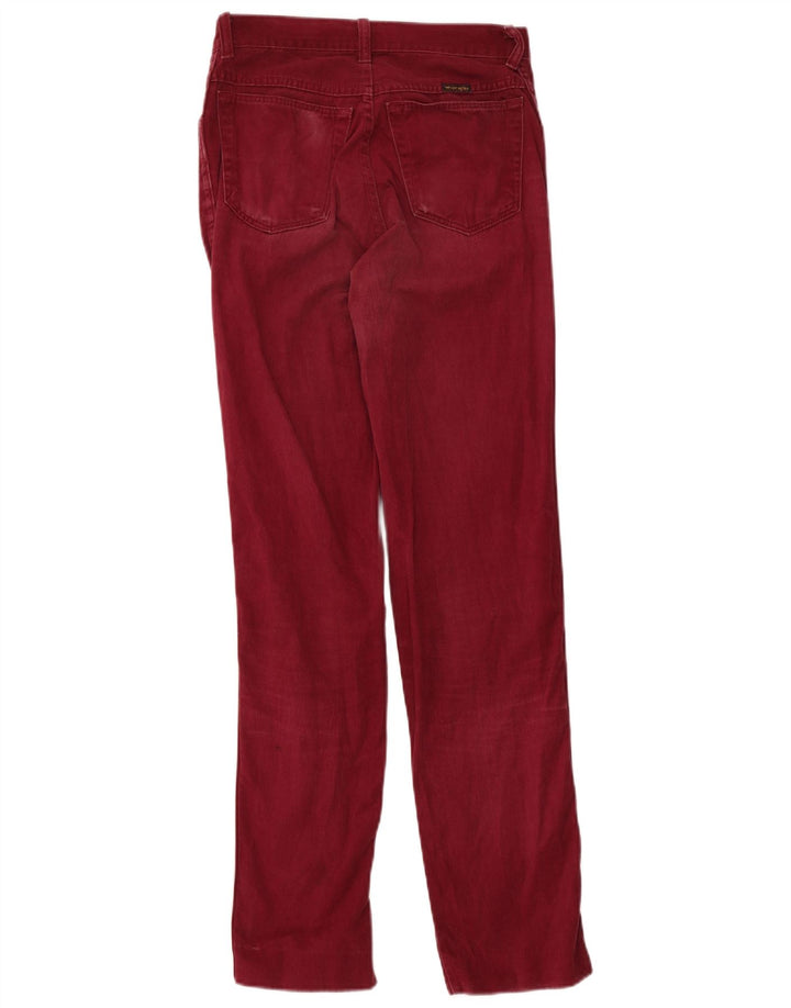 WRANGLER Womens Straight Jeans W30 L31 Burgundy