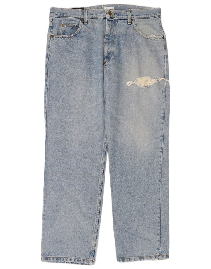 LEE Herren Straight Jeans W36 L30 Blaue Baumwolle