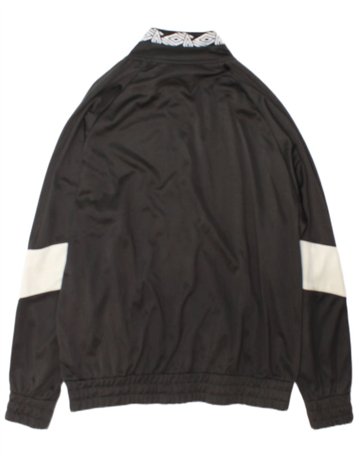 Umbro Herren-Trainingsanzugoberteil mit Grafik, XL, graues Farbblock-Polyester