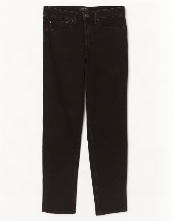 Jack & Jones Herren Straight Jeans W32 L32 Schwarze Baumwolle
