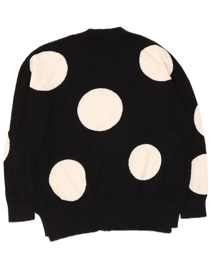 French Connection Damen-Pullover mit Rundhalsausschnitt, Gr. 10, Größe S, Schwarz, gepunktet