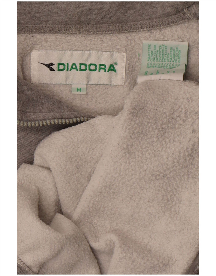 DIADORA Übergroßer Grafik-Sweatshirtpullover für Damen, UK 14, Mittelgrau