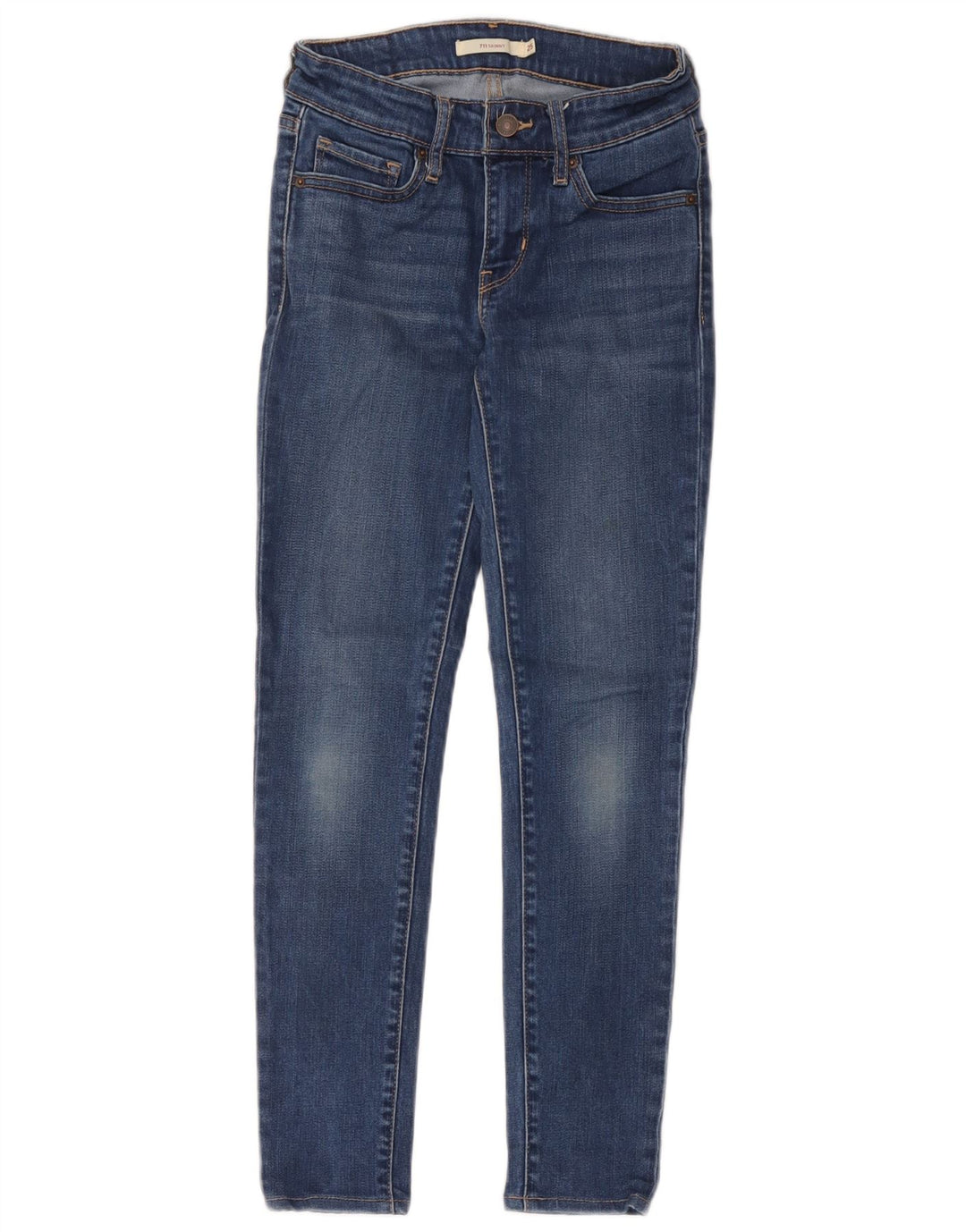 Levi's Damen 711 Skinny Jeans W25 L26 Blaues Polyester