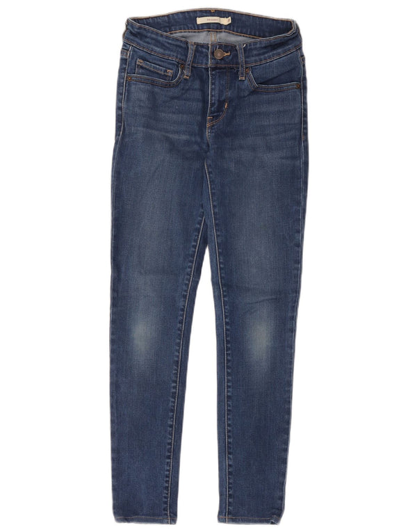 Levi's Damen 711 Skinny Jeans W25 L26 Blaues Polyester