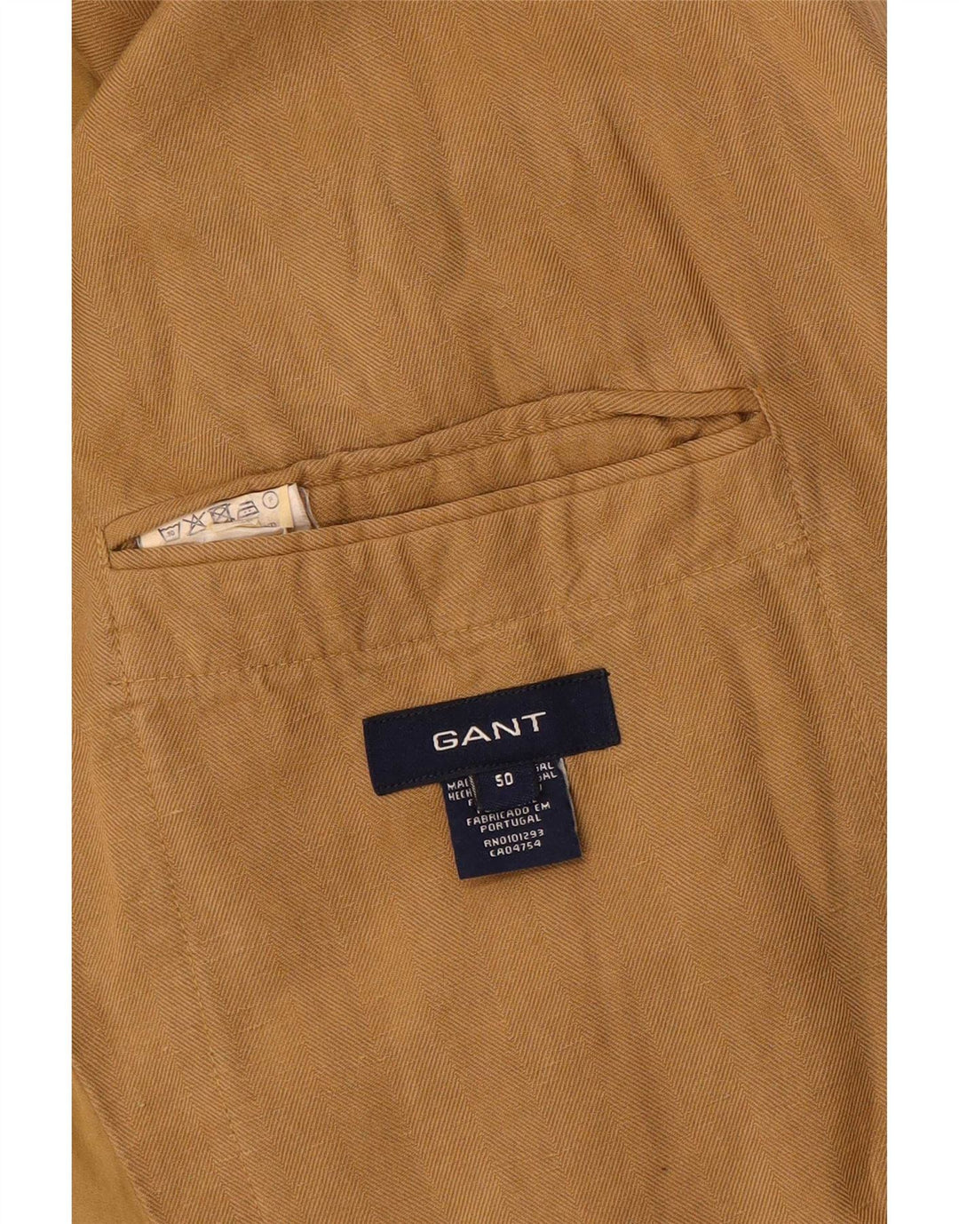 Gant Herren-Blazer mit 2 Knöpfen, IT 50, großes braunes Leinen