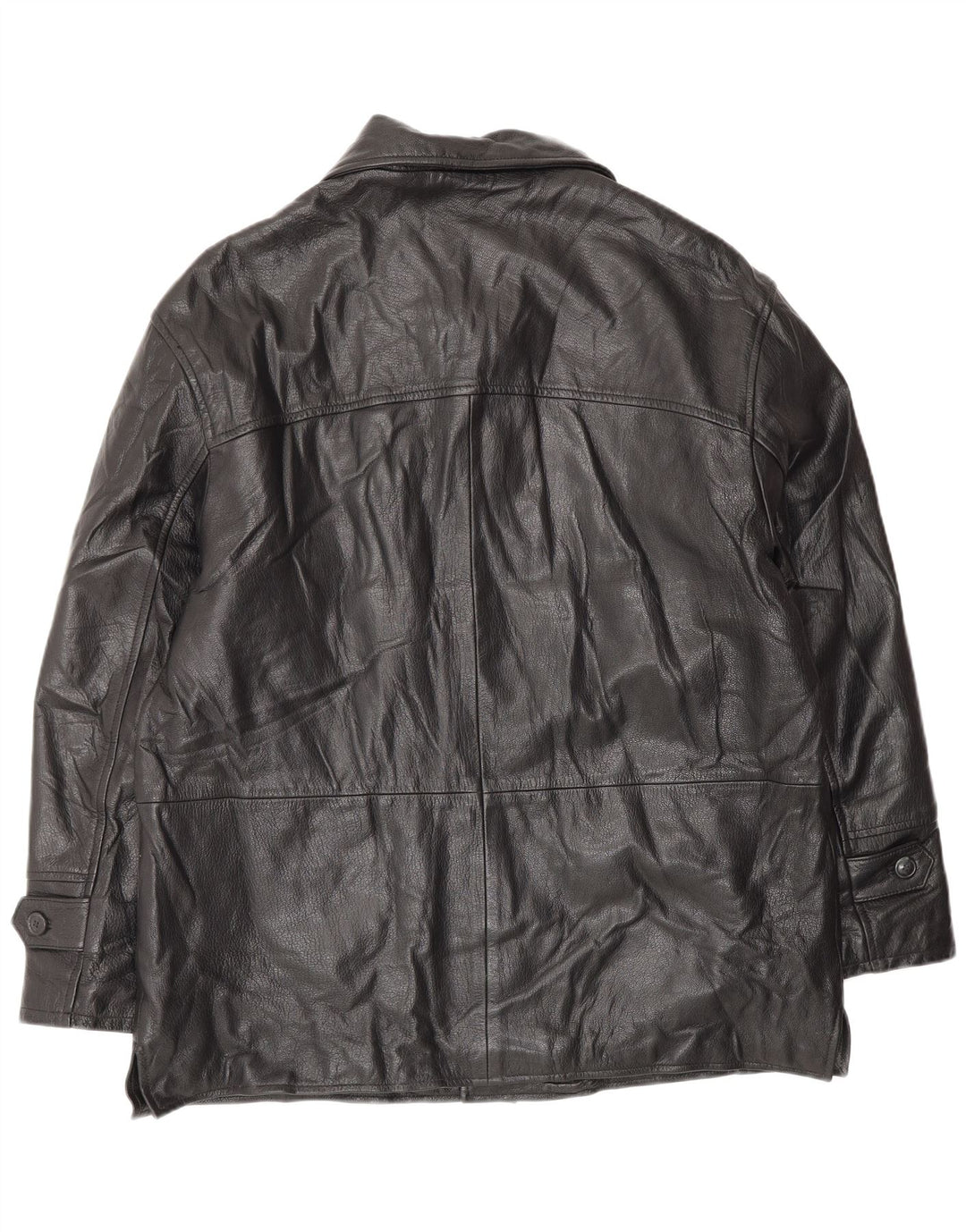 VINTAGE Herren Lederjacke IT 52 XL Schwarzes Leder