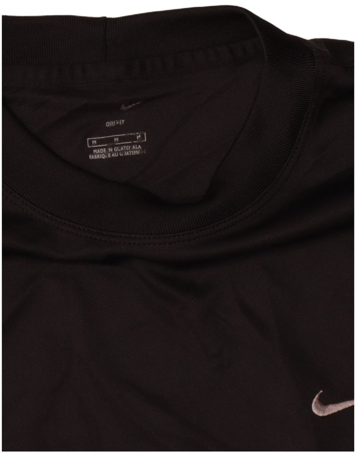 Nike Herren Dri Fit T-Shirt Top Medium Schwarz Polyester