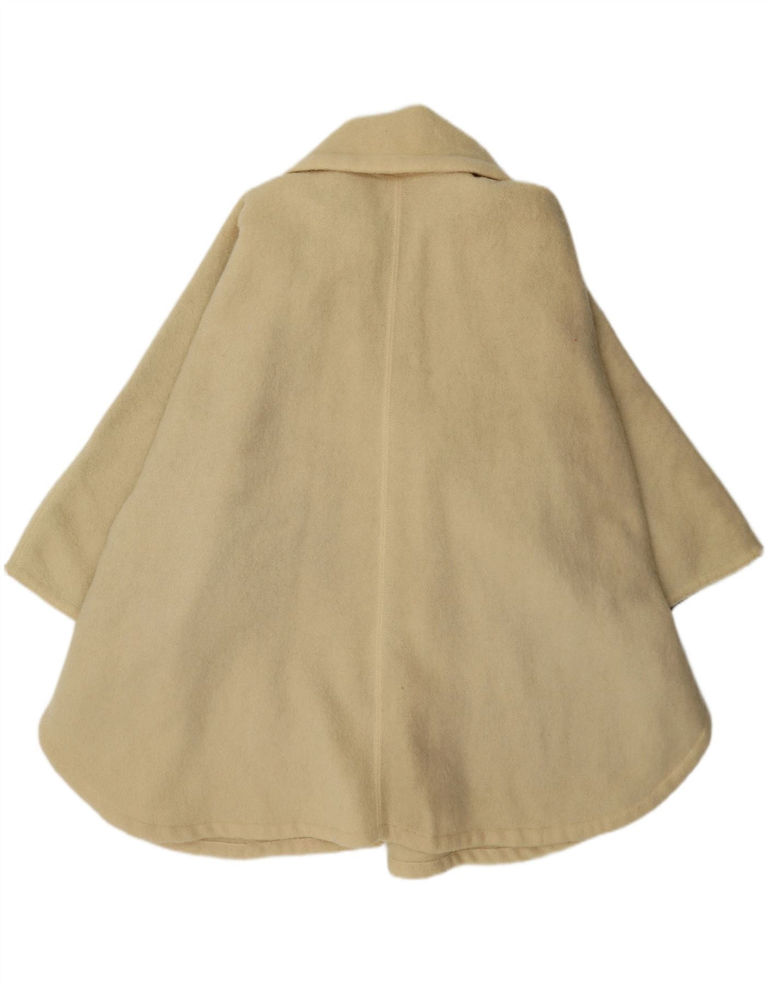 Vintage Damen Übergroßer Cape Mantel IT 44 Mittelbeige Wolle