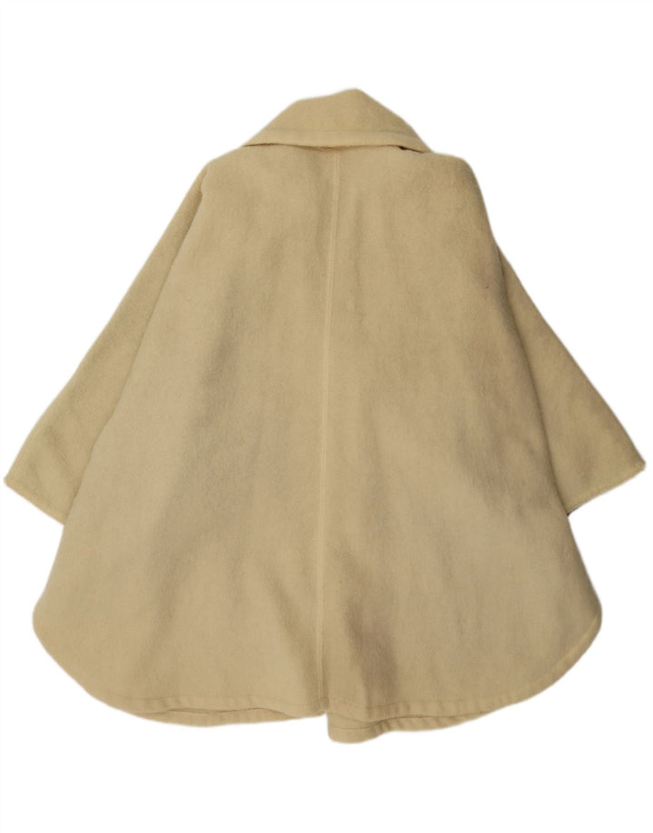 Vintage Damen Übergroßer Cape Mantel IT 44 Mittelbeige Wolle