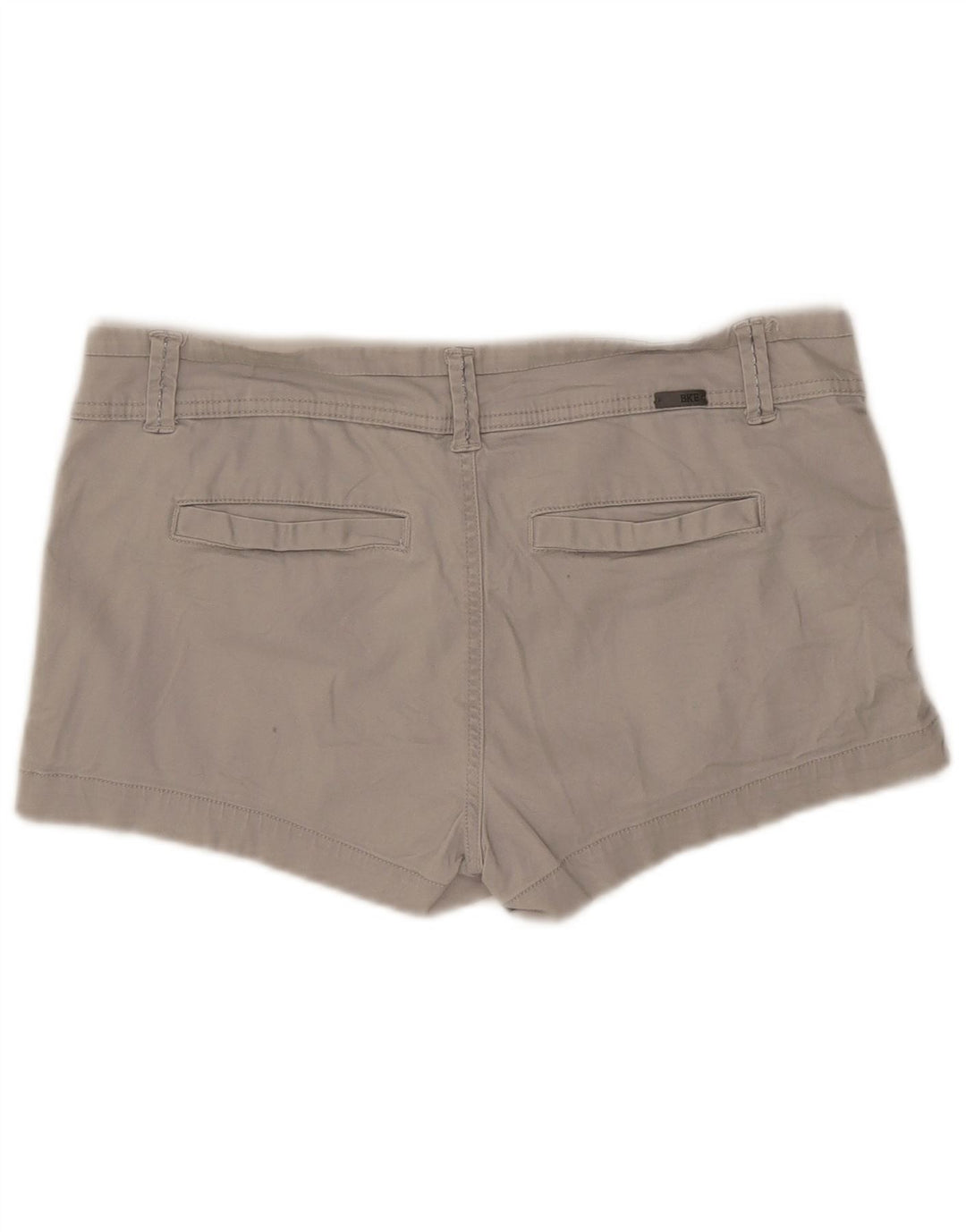 BKE Damen-Chinoshorts mit niedriger Taille, W30, mittelgraue Baumwolle