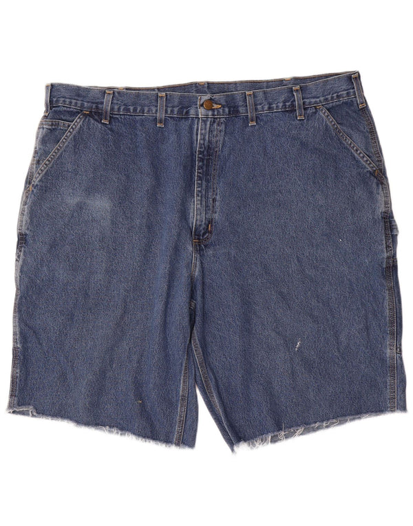 Carhartt Herren Original Fit Loose Cargo Shorts W46 3XL Blaue Baumwolle