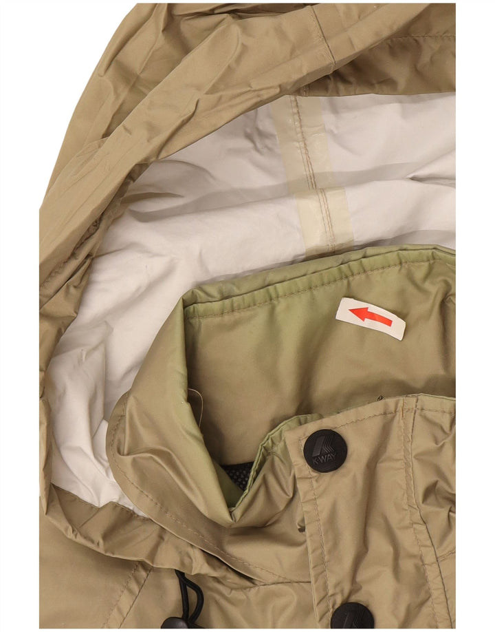 K-Way Herren-Regenjacke mit Kapuze, UK 38, Medium Khaki, Polyamid