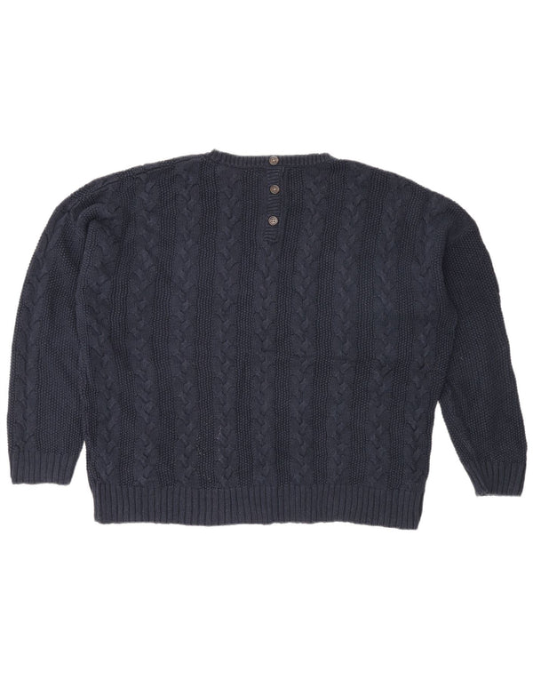 Marks & Spencer Damen-Pullover mit Rundhalsausschnitt, UK 22 3XL, Marineblau