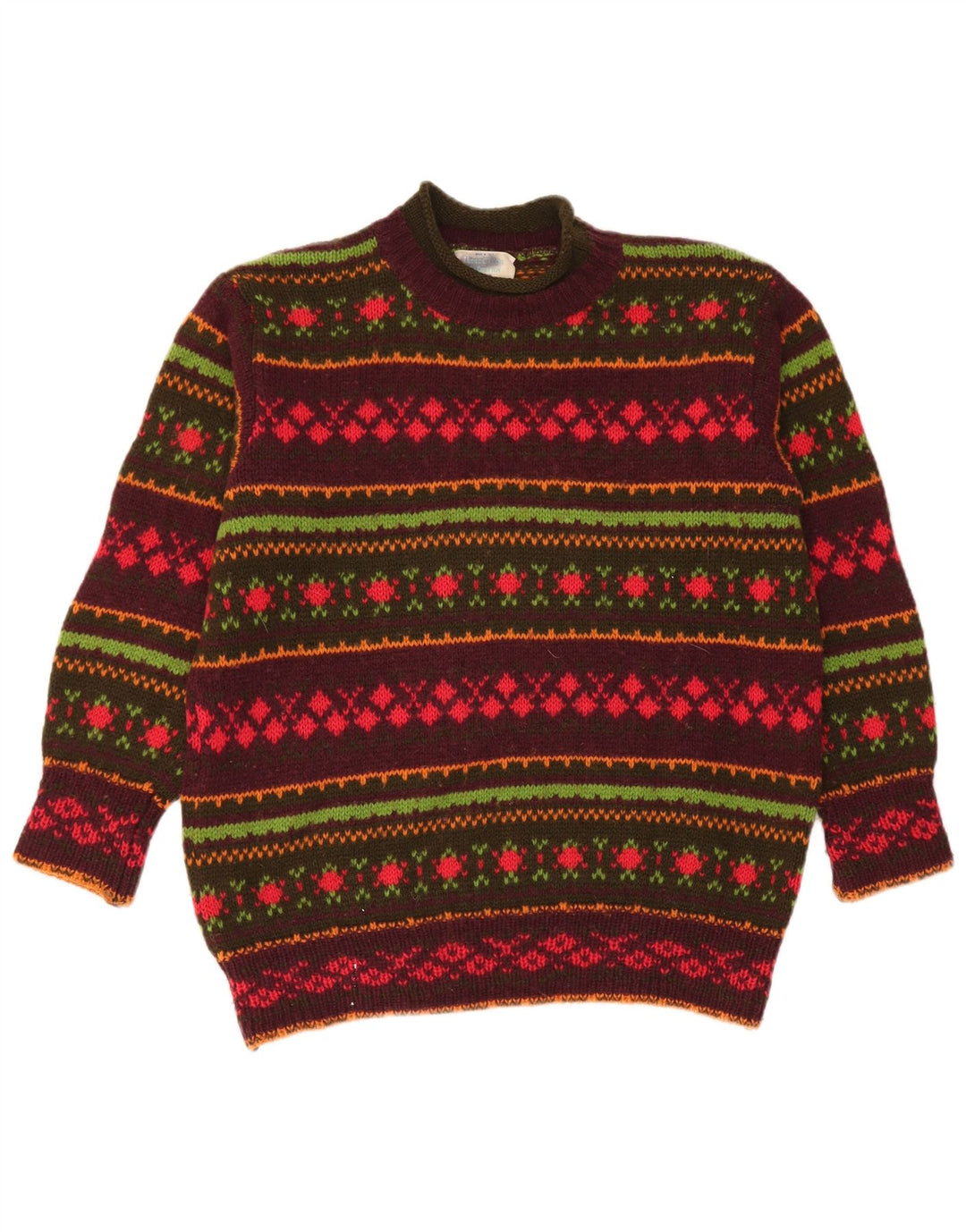 Benetton Herren Rollkragenpullover IT 48 Medium Mehrfarbig