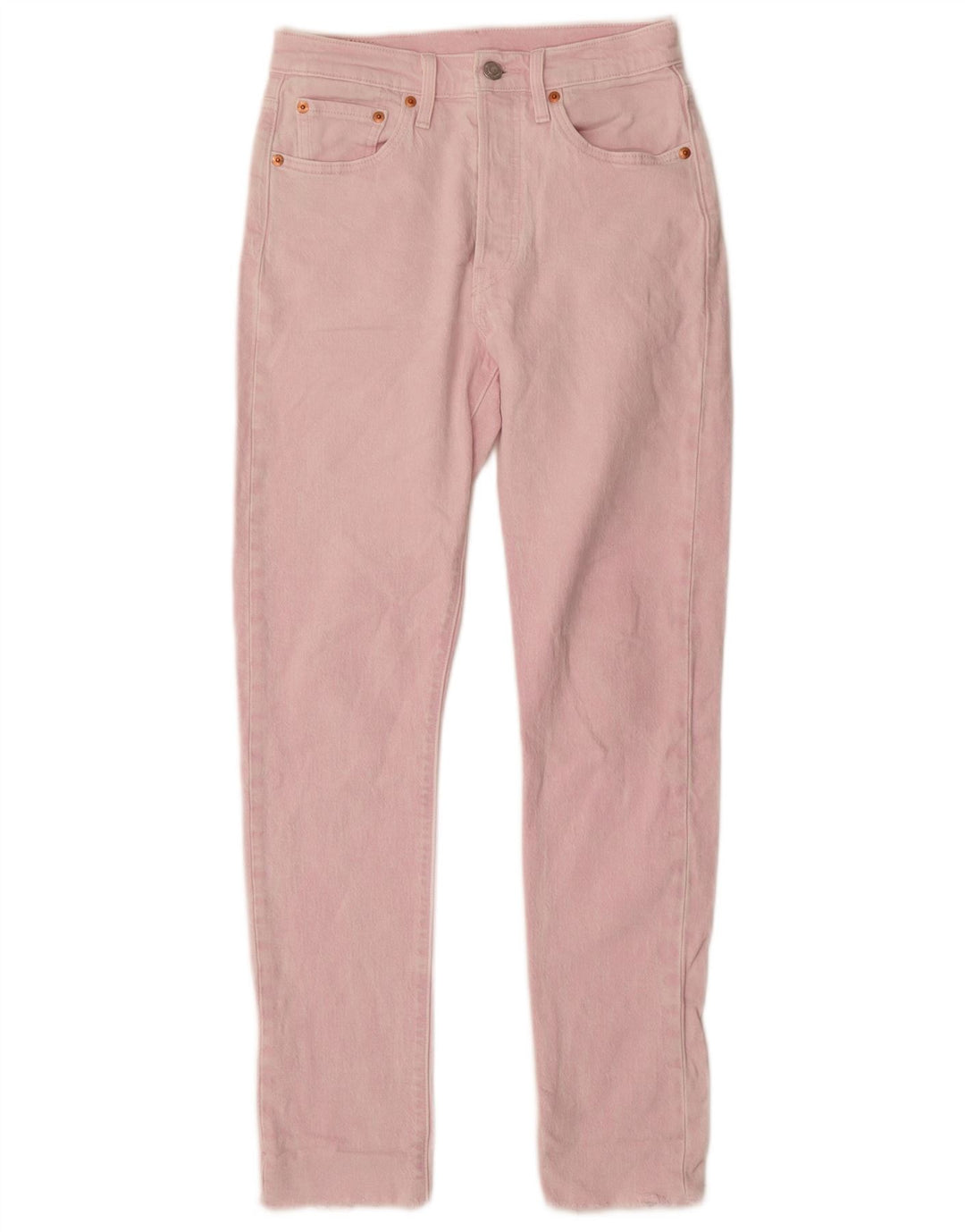 Levi's Damen 501 Straight Jeans W25 L30 Rosa Baumwolle