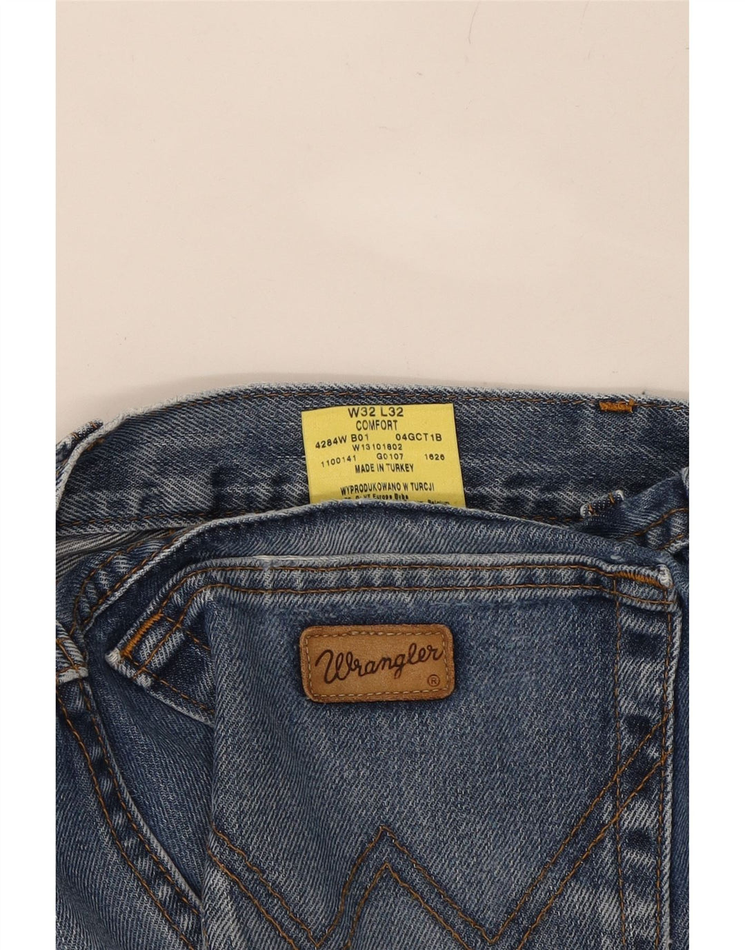WRANGLER Mens Straight Jeans W32 L32 Blue Cotton Vintage Wrangler and Second-Hand Wrangler from Messina Hembry 